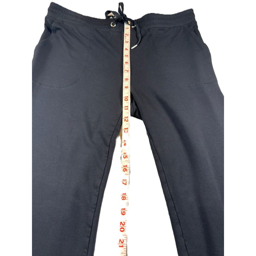 Soma WKND Soft Brushed Terry Jogger Size M Pants Black Pockets Drawstring Casual - Picture 6 of 9